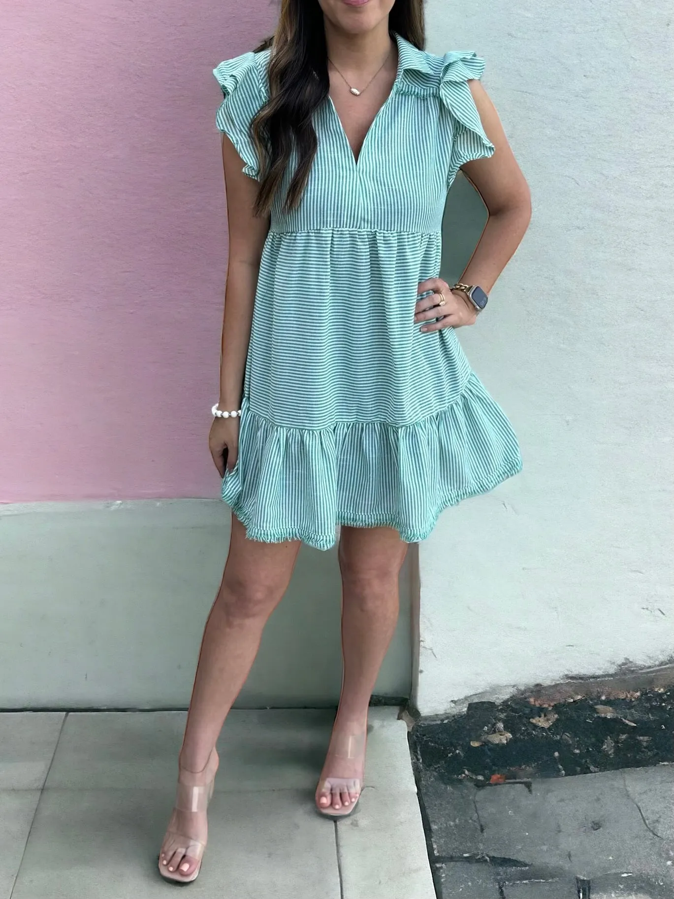 To the Hamptons Striped Dress
