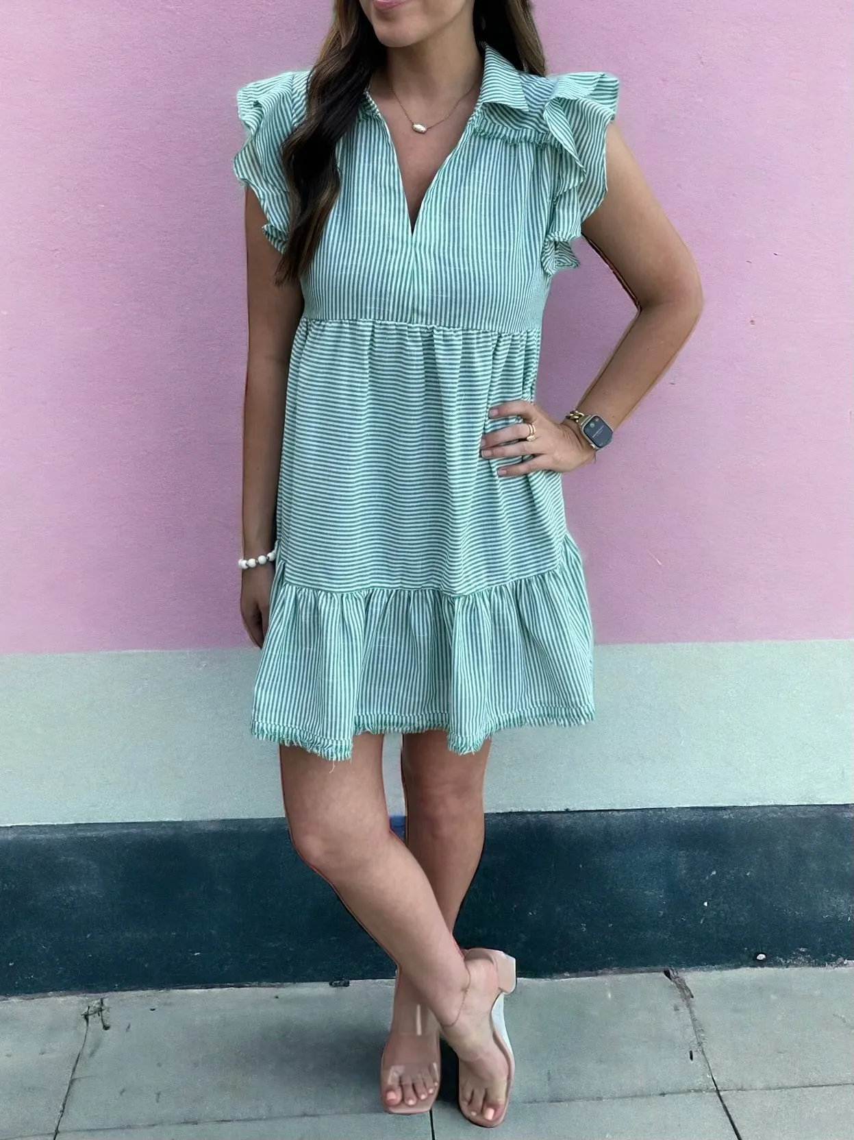 To the Hamptons Striped Dress