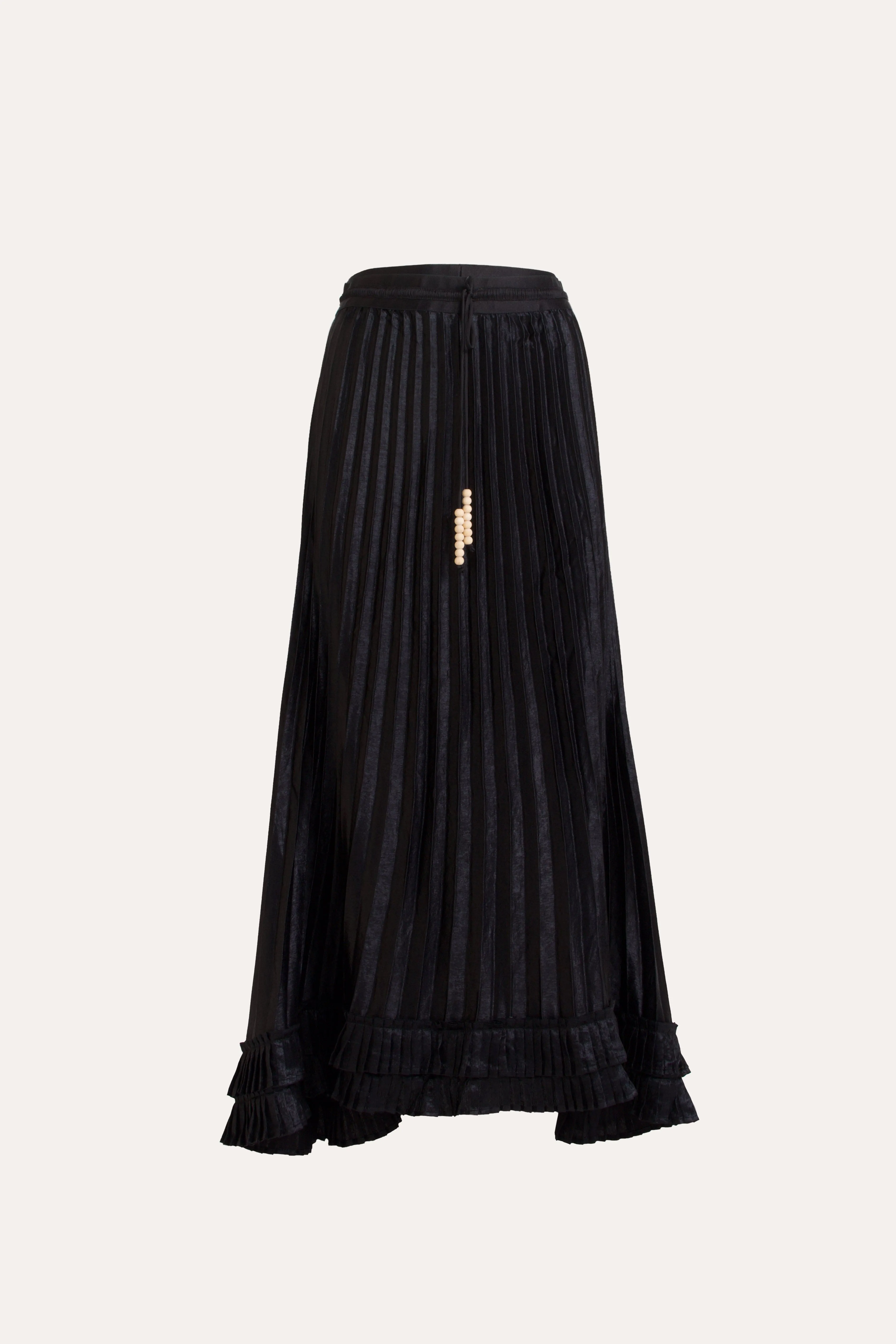 Wanda Pleated LaméSkirt