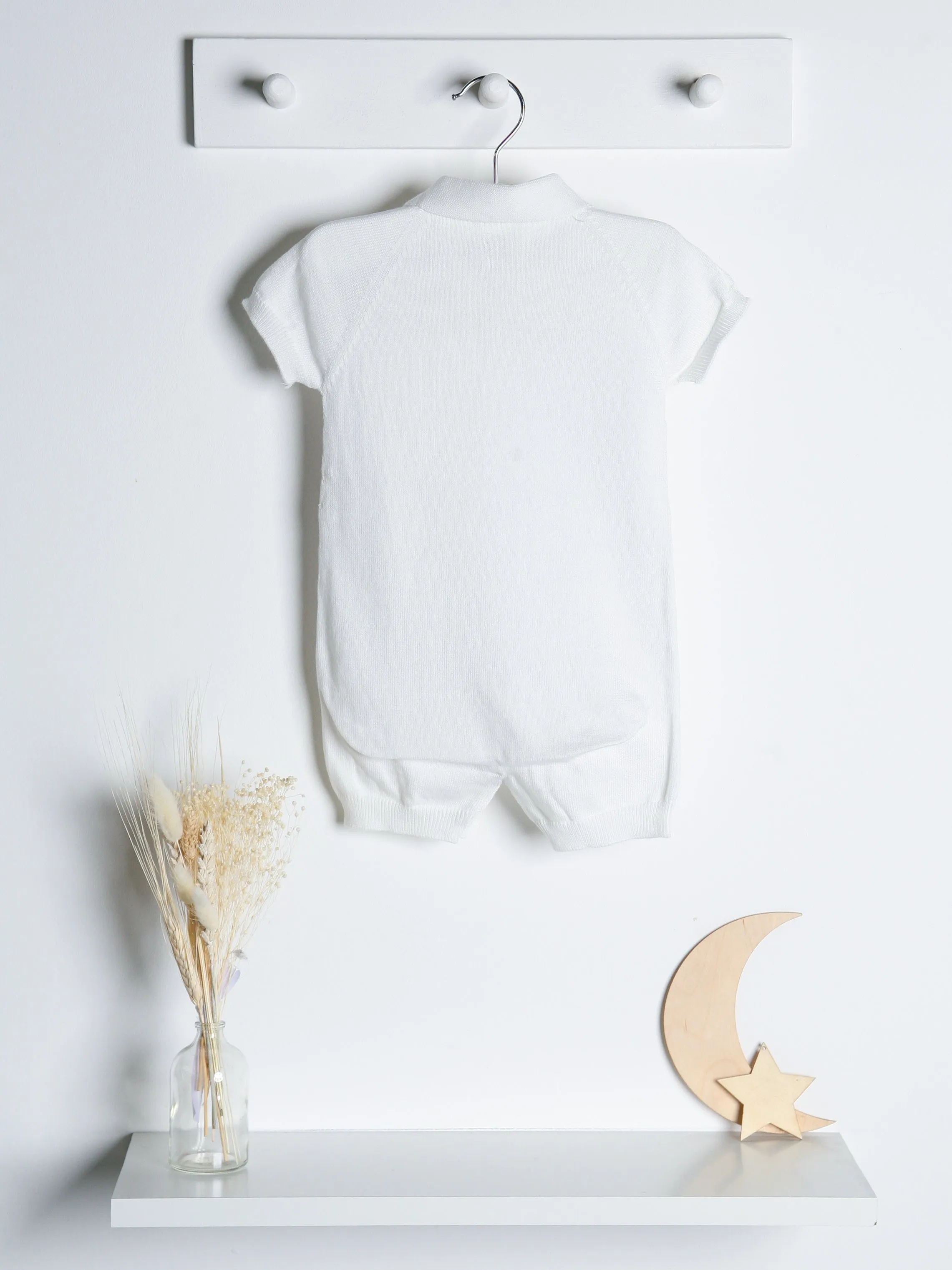 Wedoble White Knitted Romper