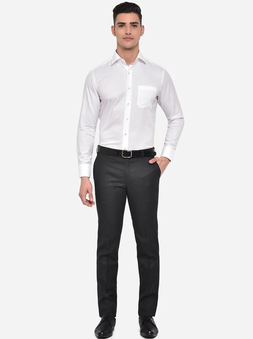 White Striped Slim Fit Formal Shirt | JadeBlue