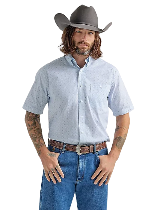 Wrangler Men's George Strait Baby Blue Shirt